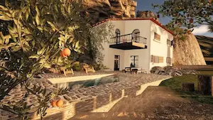 Side view of house in Twinmotion